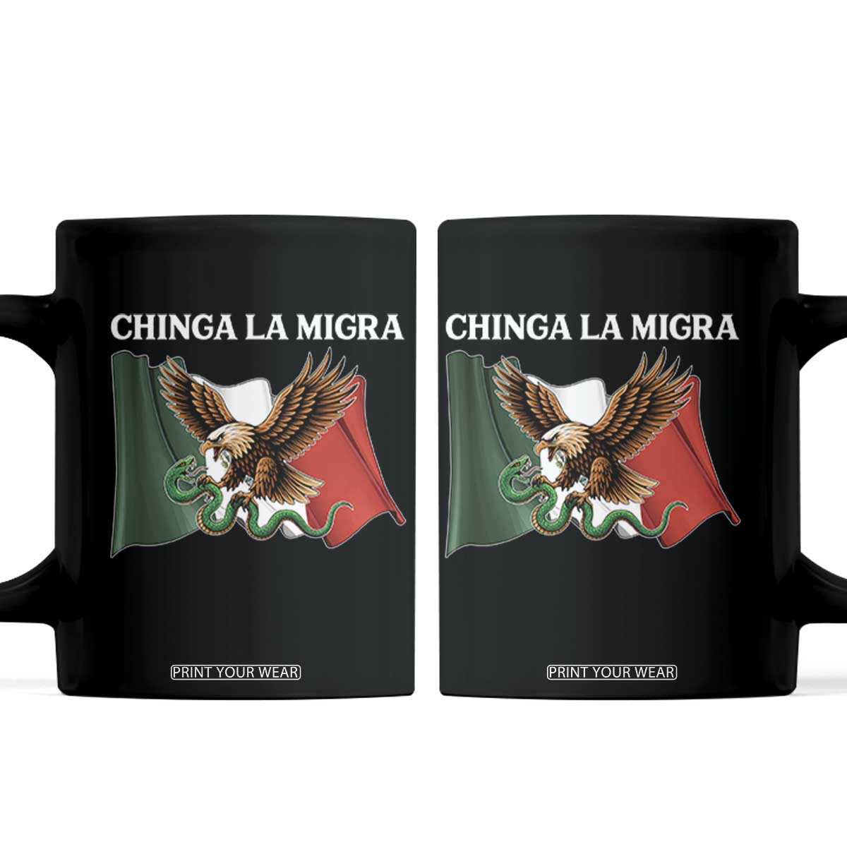 Immigration Rights Protest Coffee Mug Chinga La Migra Anti Fascism TS14 Black Print Your Wear