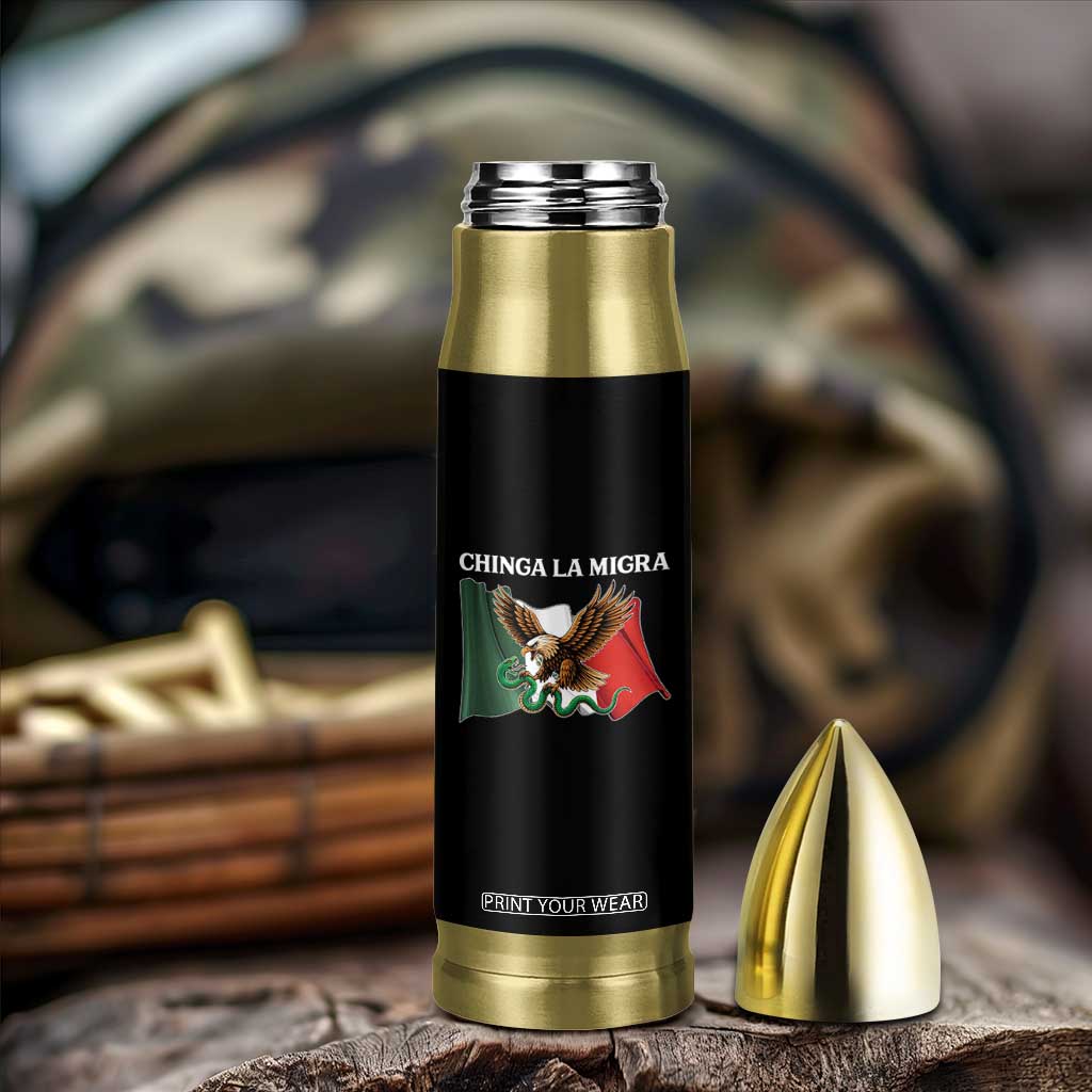 Immigration Rights Protest Bullet Tumbler Chinga La Migra Anti Fascism TS14 Print Your Wear