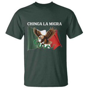 Immigration Rights Protest T Shirt Chinga La Migra Anti Fascism TS14 Dark Forest Green Print Your Wear