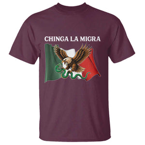 Immigration Rights Protest T Shirt Chinga La Migra Anti Fascism TS14 Maroon Print Your Wear