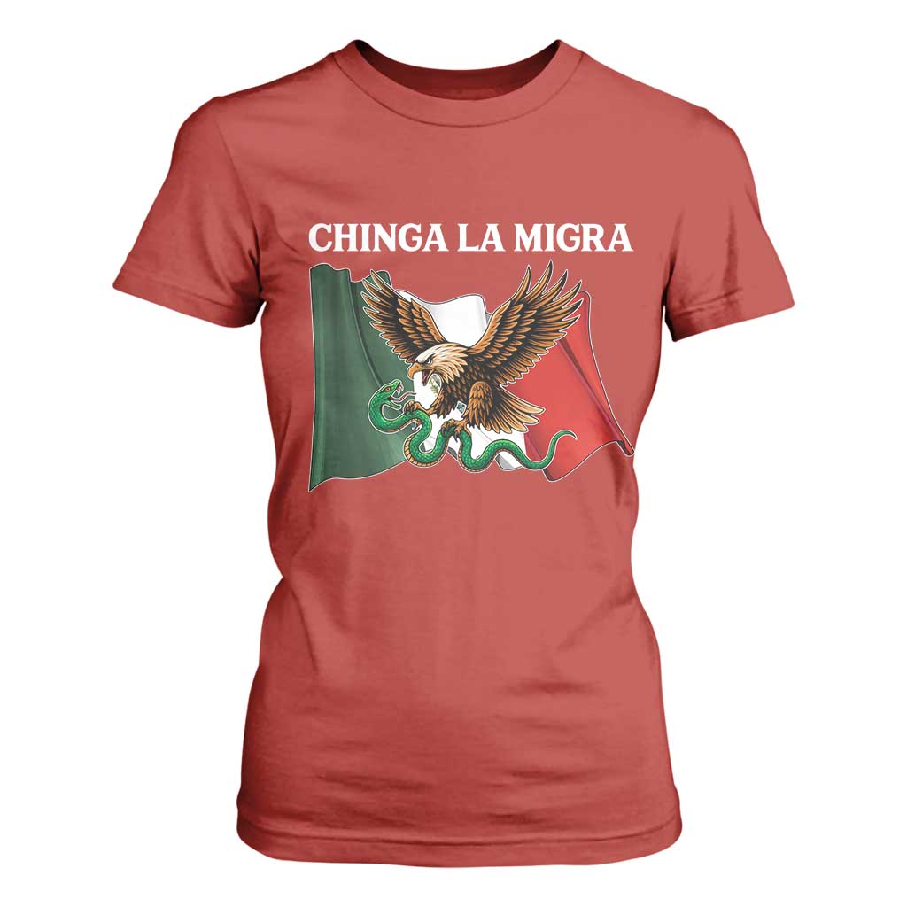 Immigration Rights Protest T Shirt For Women Chinga La Migra Anti Fascism TS14 Red Print Your Wear