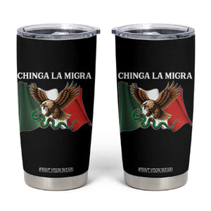 Immigration Rights Protest Tumbler Cup Chinga La Migra Anti Fascism TS14 Black Print Your Wear