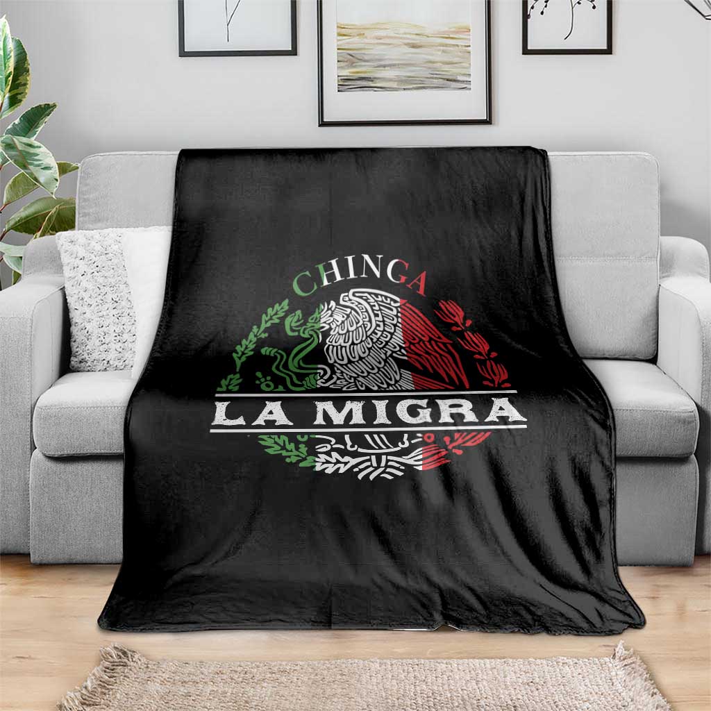 Chinga La Migra Throw Blanket Immigration Rights Anti Fascism Protest TS14 Print Your Wear