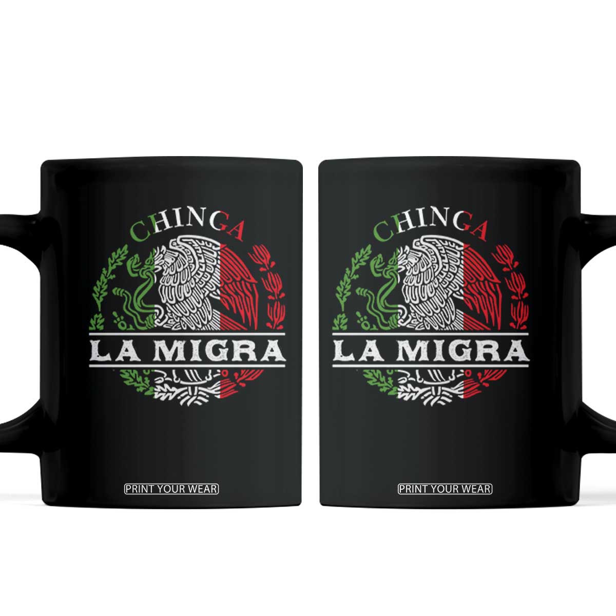 Chinga La Migra Coffee Mug Immigration Rights Anti Fascism Protest TS14 Black Print Your Wear