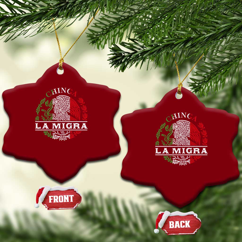 Chinga La Migra Ceramic Ornament Immigration Rights Anti Fascism Protest TS14 Print Your Wear