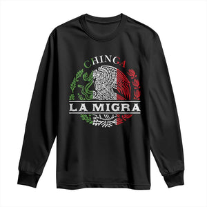 Chinga La Migra Long Sleeve Shirt Immigration Rights Anti Fascism Protest TS14 Black Print Your Wear