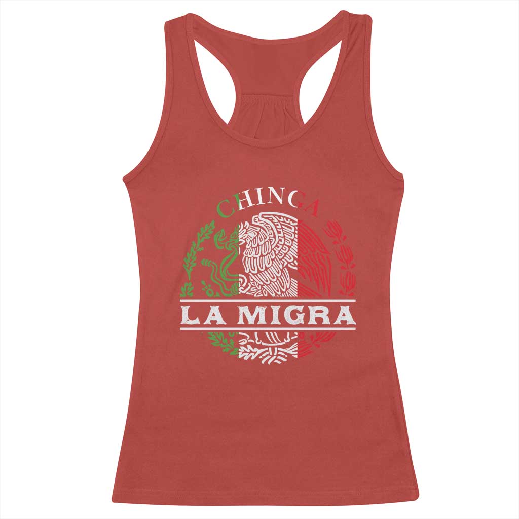 Chinga La Migra Racerback Tank Top Immigration Rights Anti Fascism Protest TS14 Red Print Your Wear