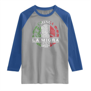 Chinga La Migra Raglan Shirt Immigration Rights Anti Fascism Protest TS14 Sport Gray Royal Print Your Wear