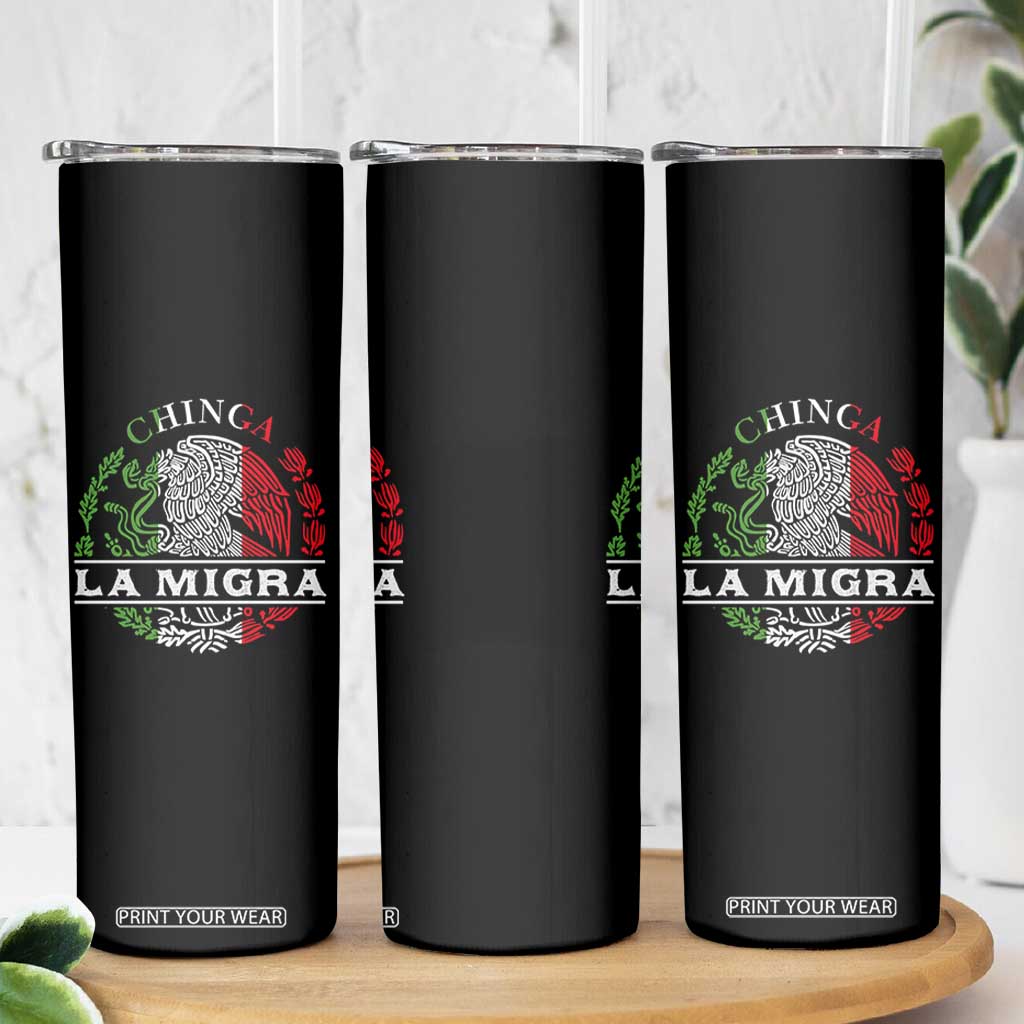 Chinga La Migra Skinny Tumbler Immigration Rights Anti Fascism Protest TS14 Print Your Wear