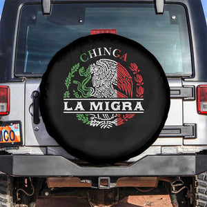 Chinga La Migra Spare Tire Cover Immigration Rights Anti Fascism Protest TS14 No hole Black Print Your Wear