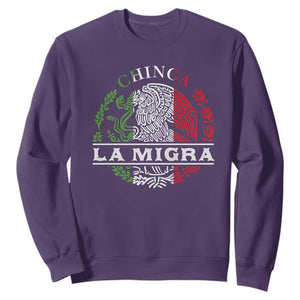 Chinga La Migra Sweatshirt Immigration Rights Anti Fascism Protest TS14 Purple Print Your Wear