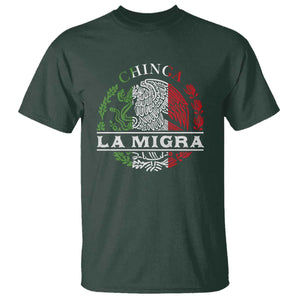 Chinga La Migra T Shirt Immigration Rights Anti Fascism Protest TS14 Dark Forest Green Print Your Wear
