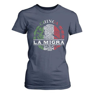 Chinga La Migra T Shirt For Women Immigration Rights Anti Fascism Protest TS14 Navy Print Your Wear