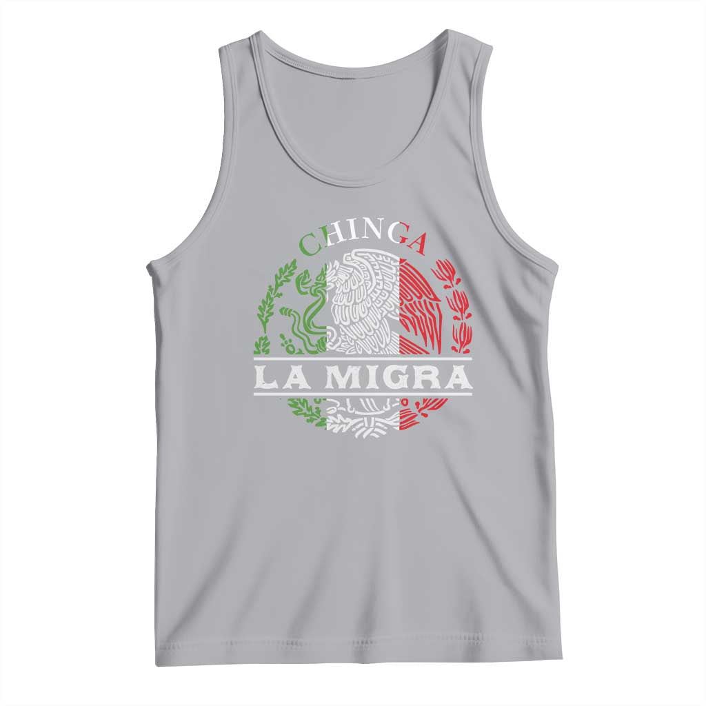 Chinga La Migra Tank Top Immigration Rights Anti Fascism Protest TS14 Athletic Heather Print Your Wear
