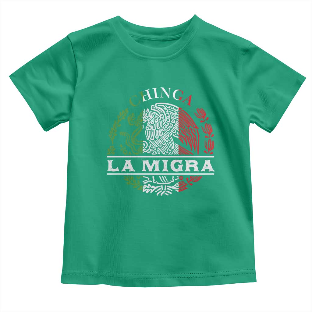 Chinga La Migra Toddler T Shirt Immigration Rights Anti Fascism Protest TS14 Irish Green Print Your Wear