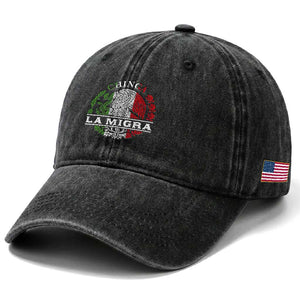 Chinga La Migra Washed Cotton Baseball Cap Immigration Rights Anti Fascism Protest TS14 Print Your Wear