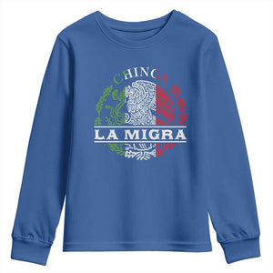 Chinga La Migra Youth Sweatshirt Immigration Rights Anti Fascism Protest TS14 Royal Blue Print Your Wear