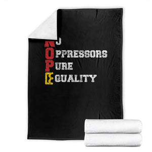 No Kings Throw Blanket No Oppressors Pure Equality TS14 Black Print Your Wear