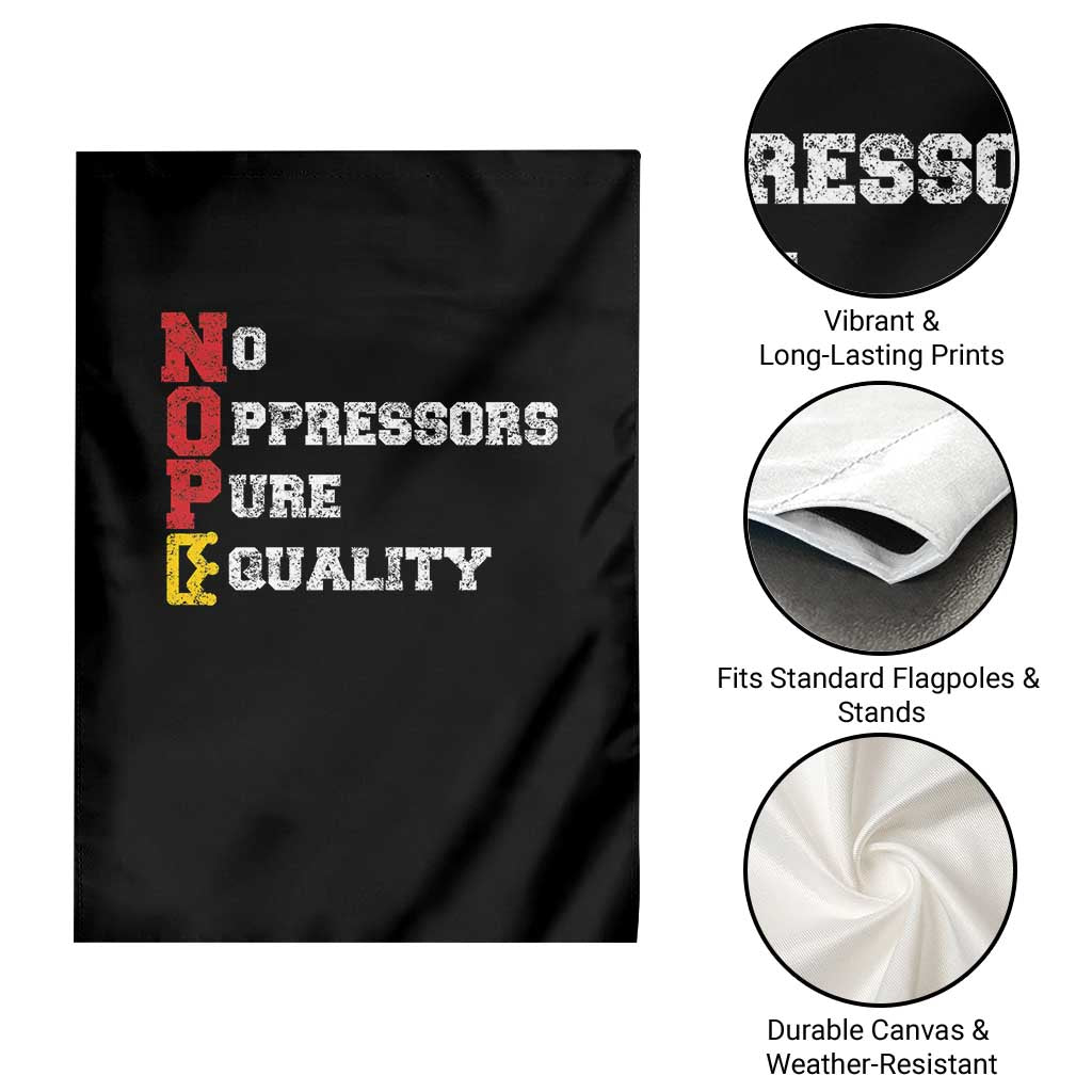 No Kings Garden Flag No Oppressors Pure Equality TS14 Print Your Wear