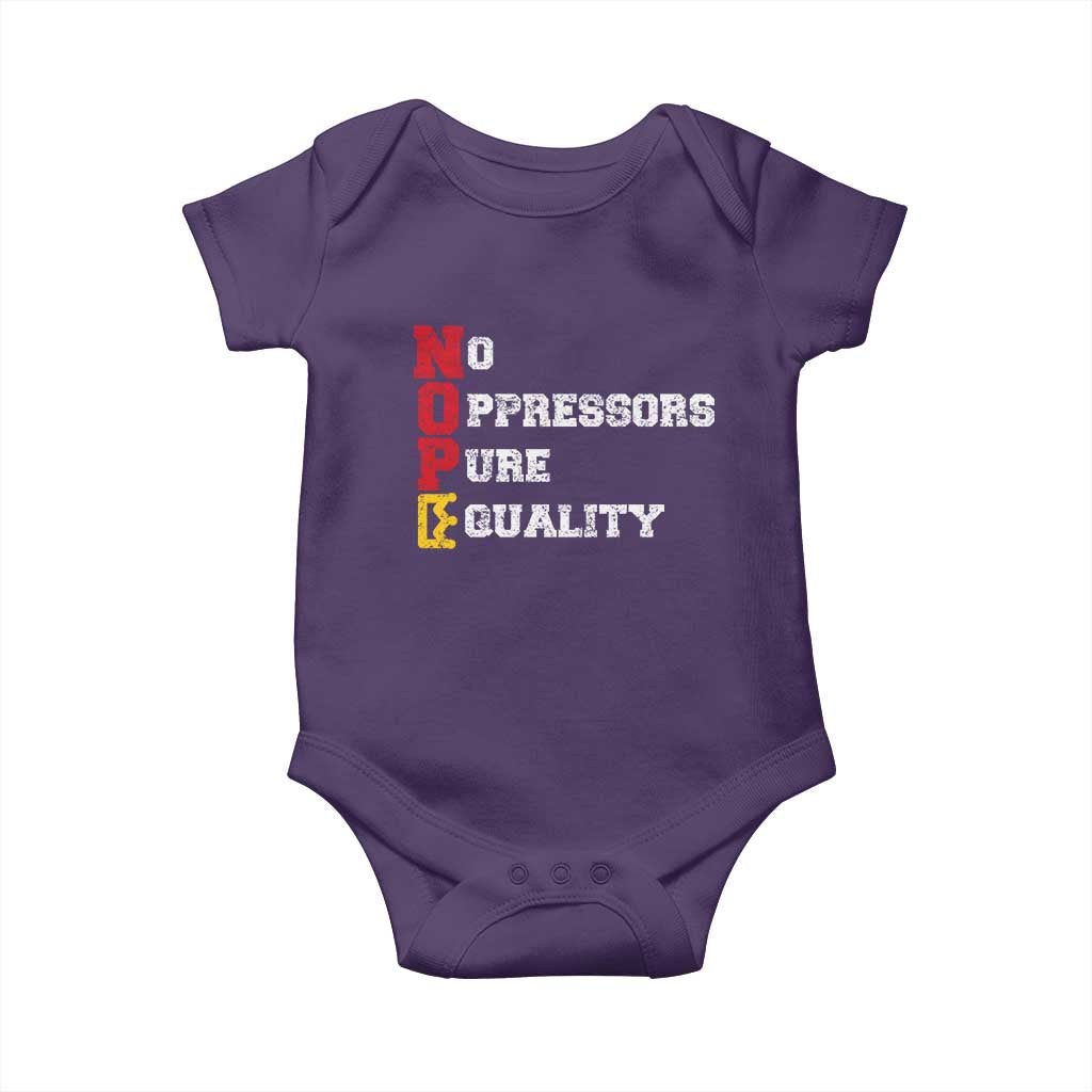 No Kings Baby Onesie No Oppressors Pure Equality TS14 Purple Print Your Wear