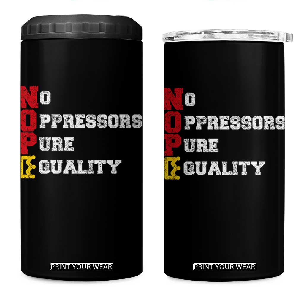 No Kings 4 in 1 Can Cooler Tumbler No Oppressors Pure Equality TS14 One Size: 16 oz Black Print Your Wear
