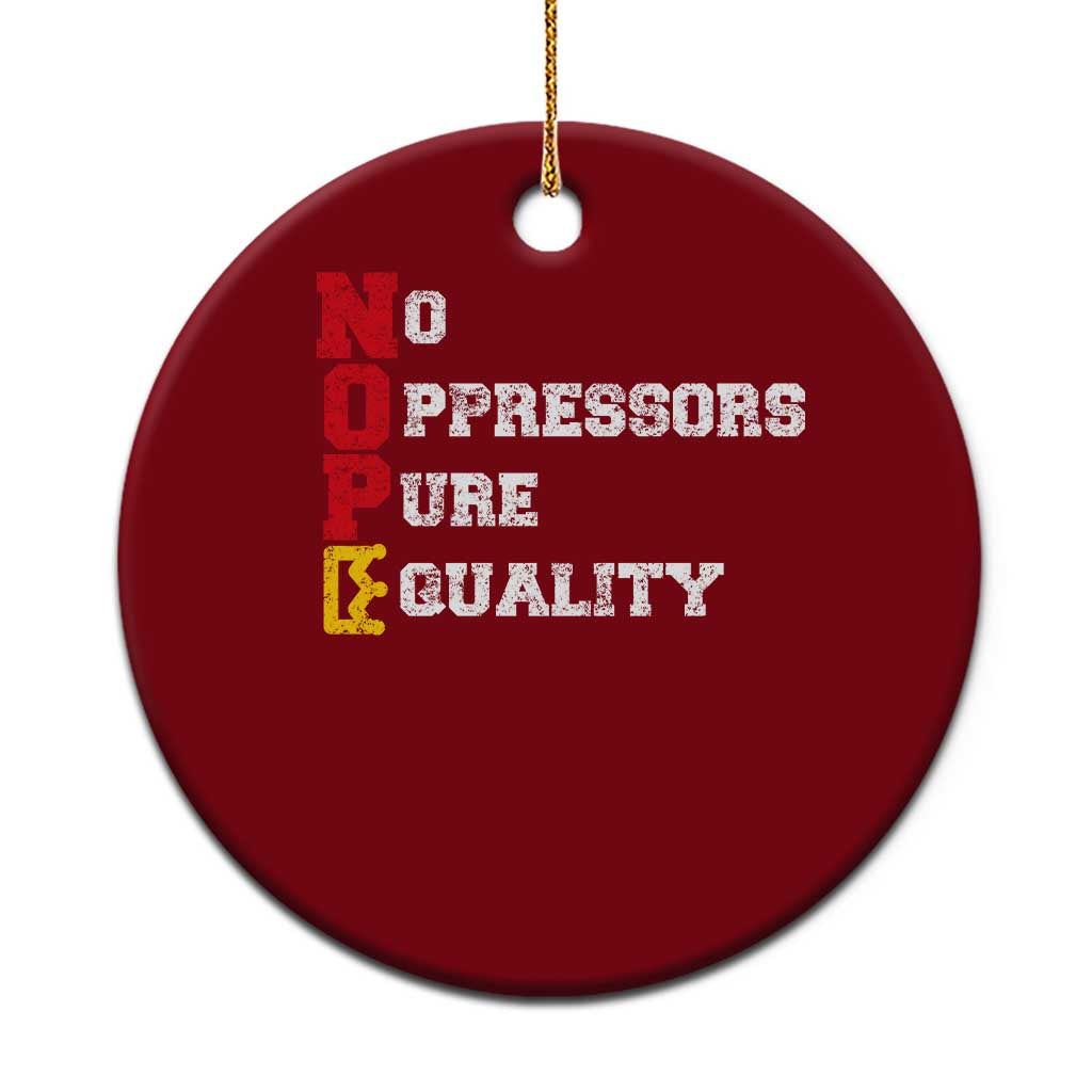 No Kings Ceramic Ornament No Oppressors Pure Equality TS14 1pc Red Print Your Wear