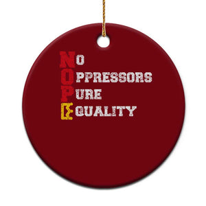 No Kings Ceramic Ornament No Oppressors Pure Equality TS14 1pc Red Print Your Wear