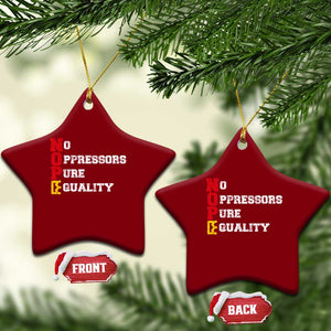 No Kings Ceramic Ornament No Oppressors Pure Equality TS14 Print Your Wear