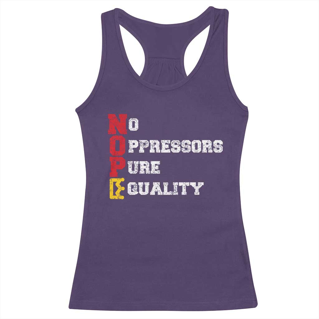No Kings Racerback Tank Top No Oppressors Pure Equality TS14 Purple Print Your Wear