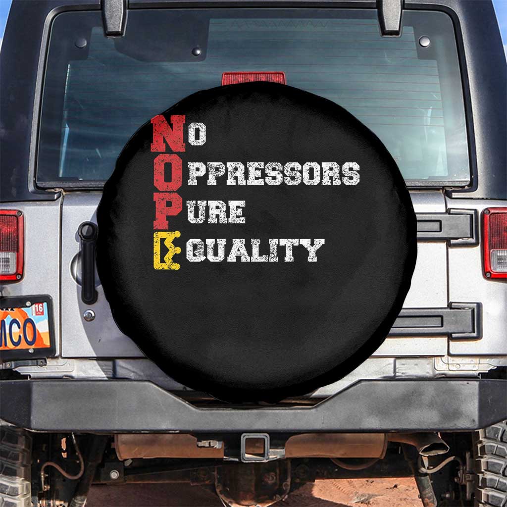 No Kings Spare Tire Cover No Oppressors Pure Equality TS14 No hole Black Print Your Wear