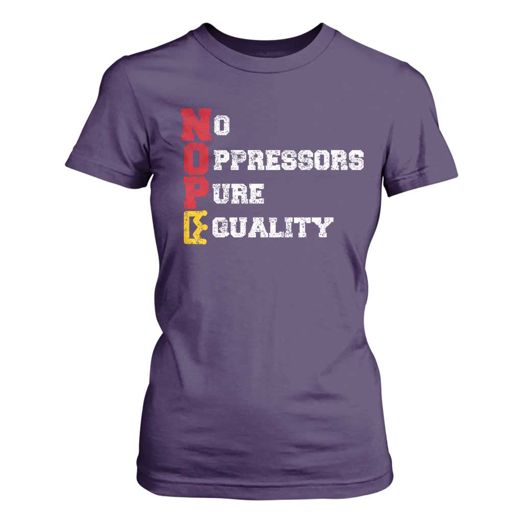 No Kings T Shirt For Women No Oppressors Pure Equality TS14 Purple Print Your Wear
