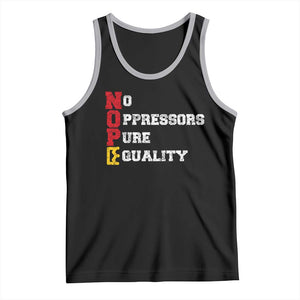 No Kings Tank Top No Oppressors Pure Equality TS14 Black Athletic Heather Print Your Wear