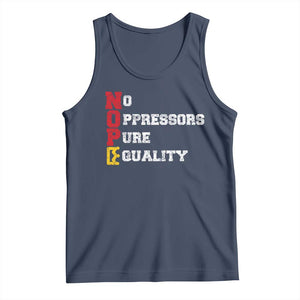 No Kings Tank Top No Oppressors Pure Equality TS14 Navy Print Your Wear