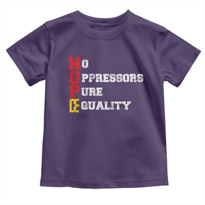 No Kings Toddler T Shirt No Oppressors Pure Equality TS14 Purple Print Your Wear