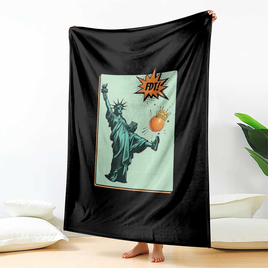 No Kings Throw Blanket Statue of Liberty Political Protest TS14 Print Your Wear
