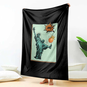 No Kings Throw Blanket Statue of Liberty Political Protest TS14 Print Your Wear