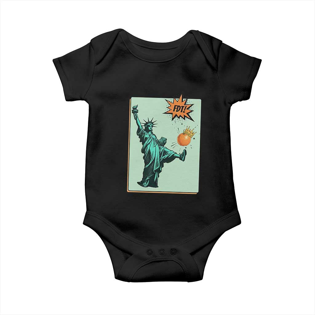 No Kings Baby Onesie Statue of Liberty Political Protest TS14 Black Print Your Wear