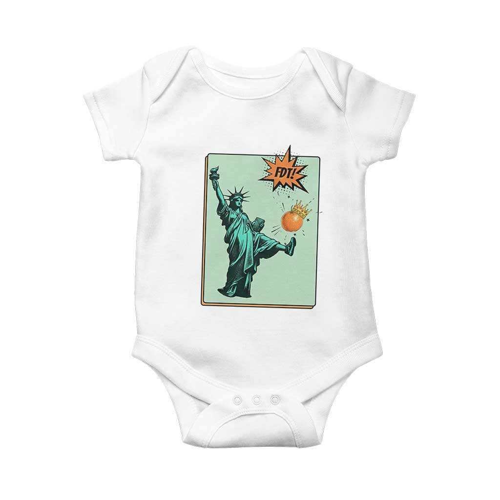 No Kings Baby Onesie Statue of Liberty Political Protest TS14 White Print Your Wear