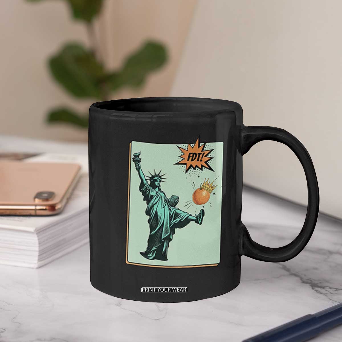 No Kings Coffee Mug Statue of Liberty Political Protest TS14 Print Your Wear