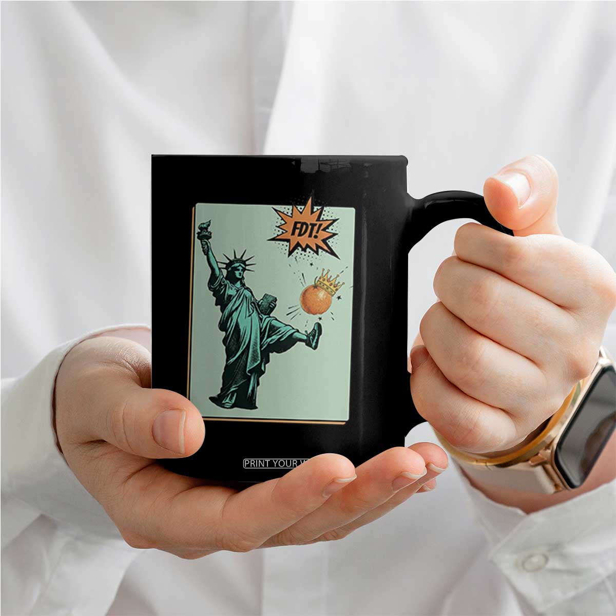 No Kings Coffee Mug Statue of Liberty Political Protest TS14 Print Your Wear