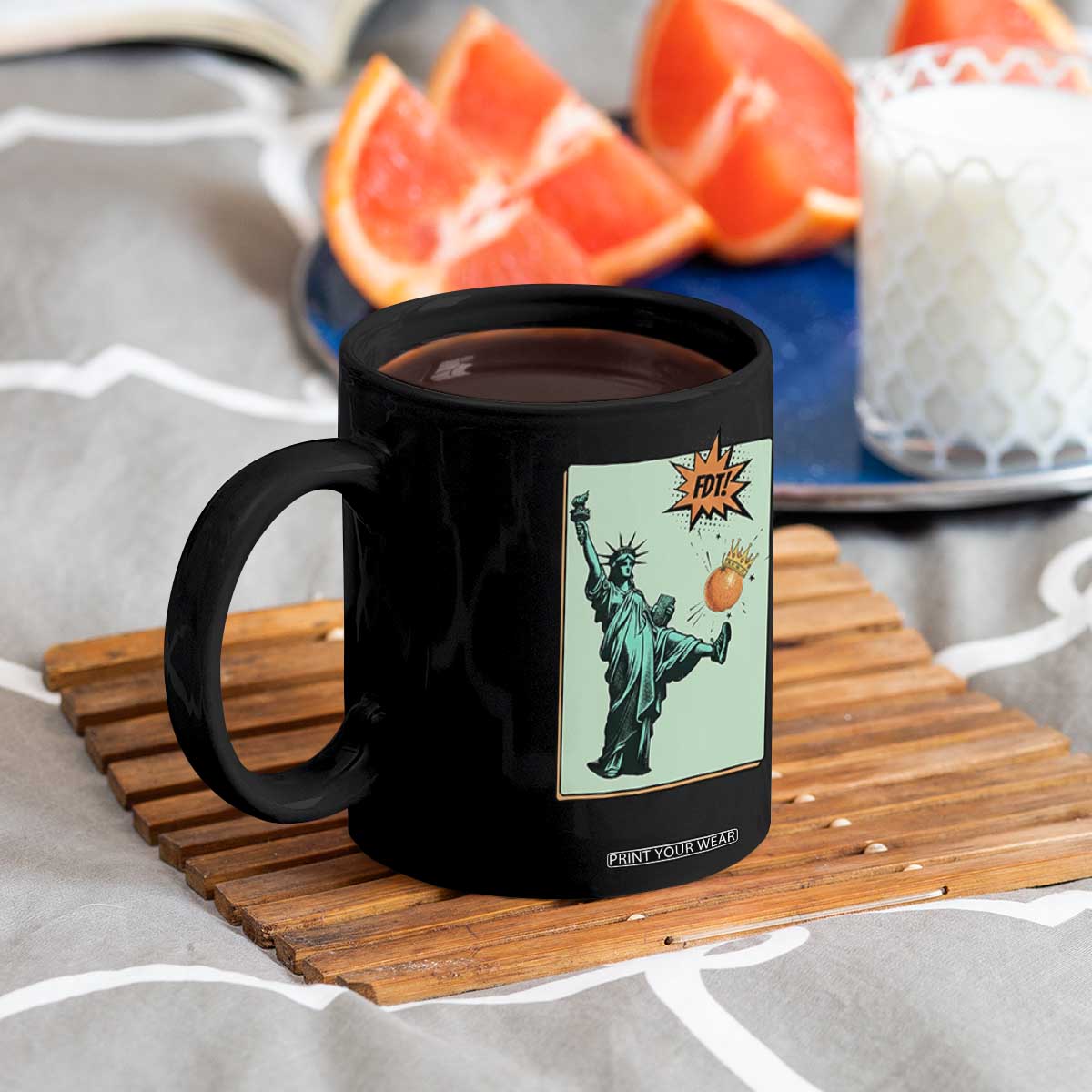 No Kings Coffee Mug Statue of Liberty Political Protest TS14 Print Your Wear