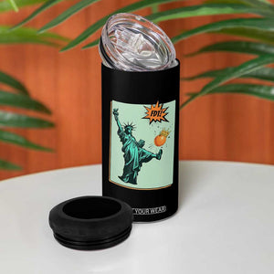 No Kings 4 in 1 Can Cooler Tumbler Statue of Liberty Political Protest TS14 Print Your Wear