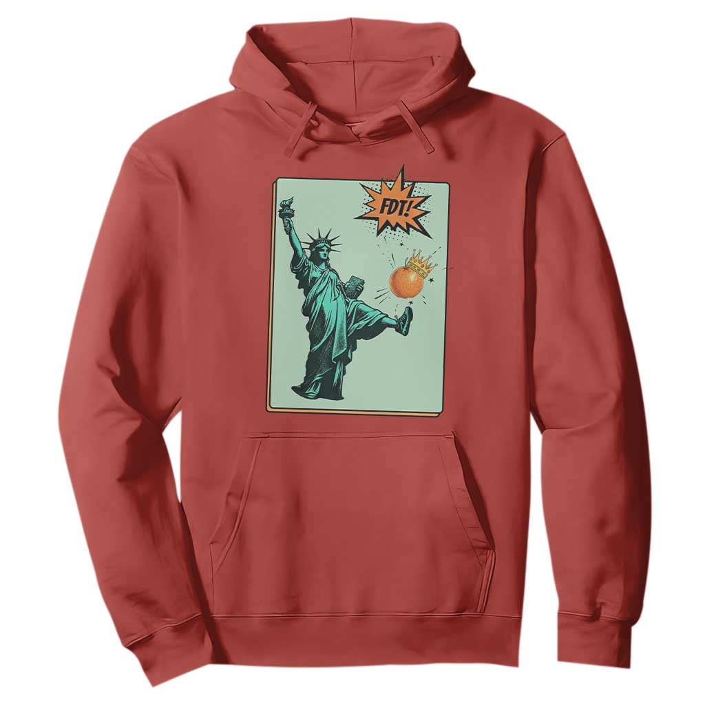 No Kings Hoodie Statue of Liberty Political Protest TS14 Red Print Your Wear