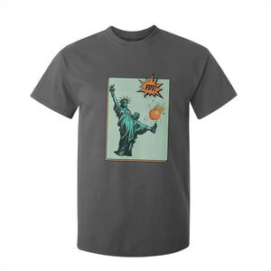 No Kings T Shirt For Kid Statue of Liberty Political Protest TS14 Dark Heather Print Your Wear