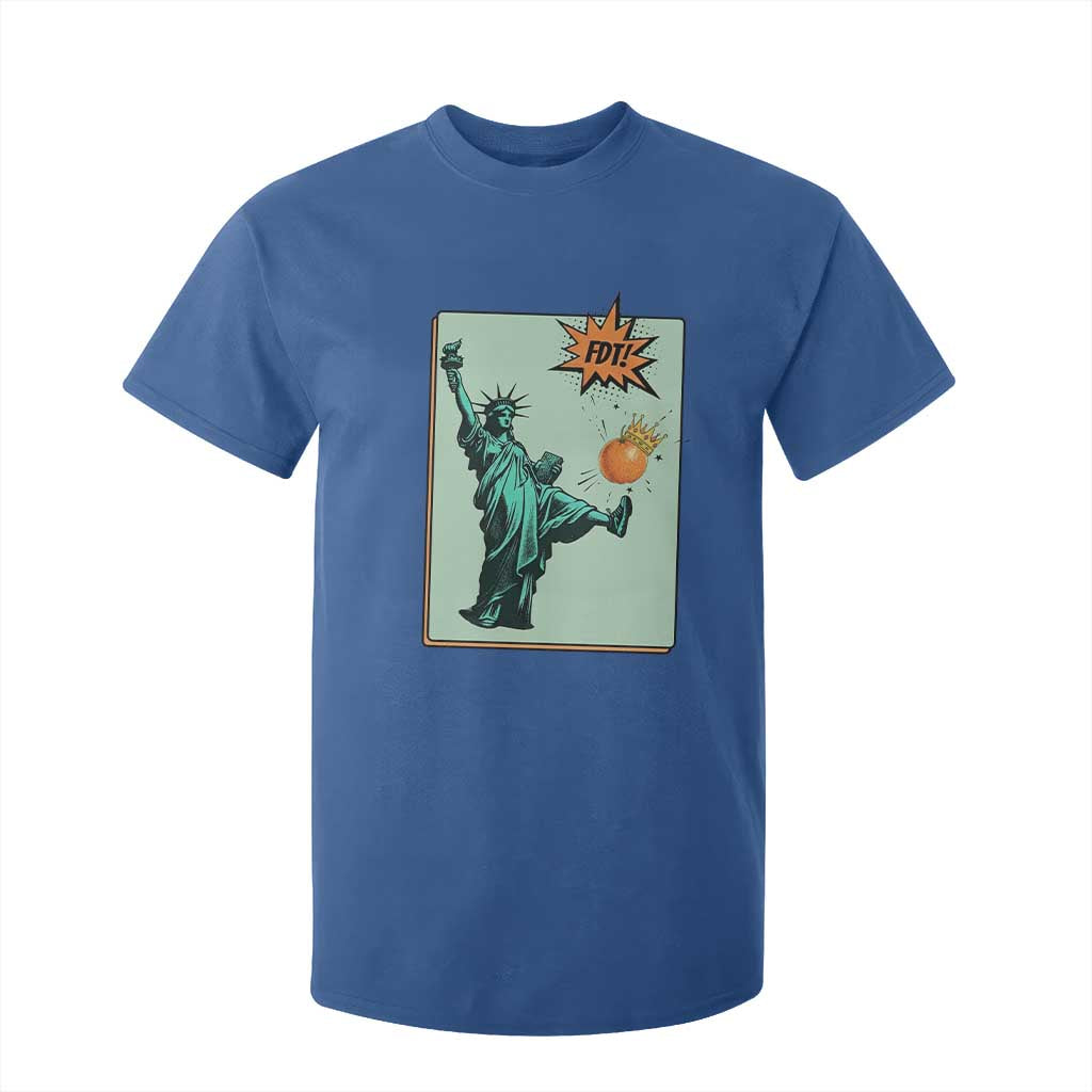 No Kings T Shirt For Kid Statue of Liberty Political Protest TS14 Royal Blue Print Your Wear