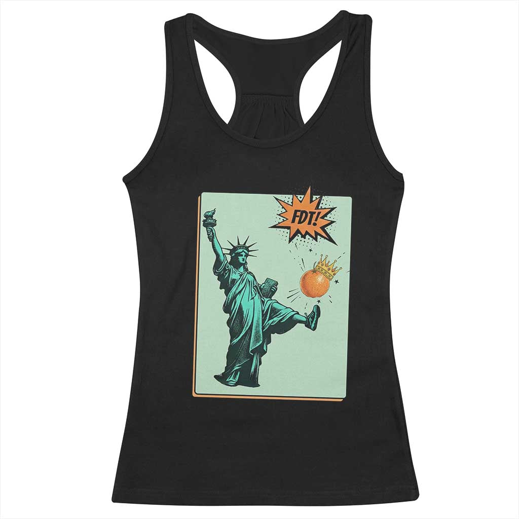 No Kings Racerback Tank Top Statue of Liberty Political Protest TS14 Black Print Your Wear