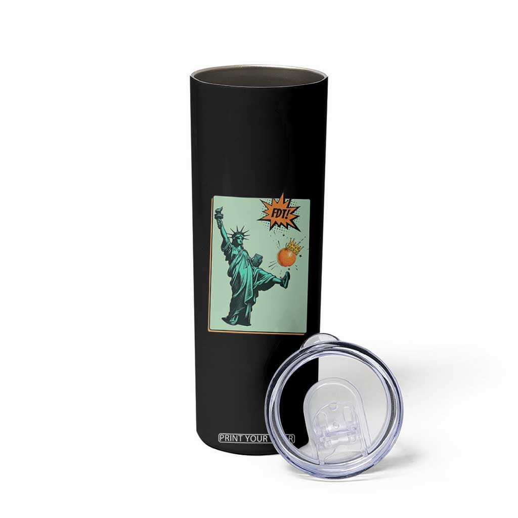 No Kings Skinny Tumbler Statue of Liberty Political Protest TS14 Print Your Wear
