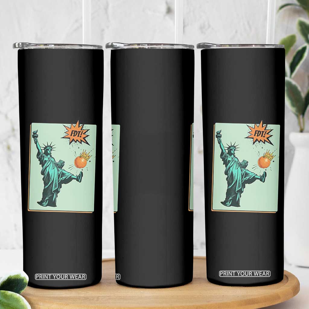 No Kings Skinny Tumbler Statue of Liberty Political Protest TS14 Print Your Wear