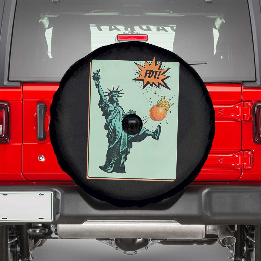 No Kings Spare Tire Cover Statue of Liberty Political Protest TS14 Black Print Your Wear