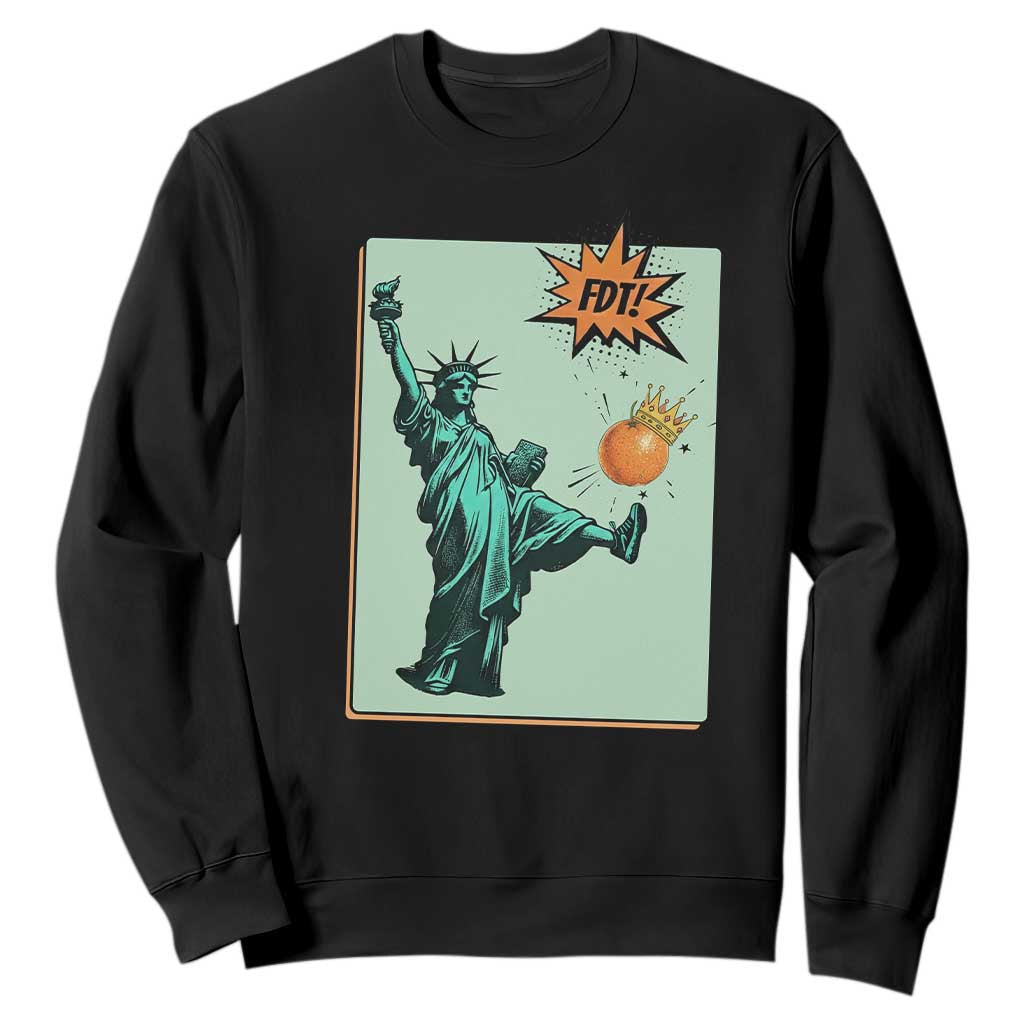 No Kings Sweatshirt Statue of Liberty Political Protest TS14 Black Print Your Wear
